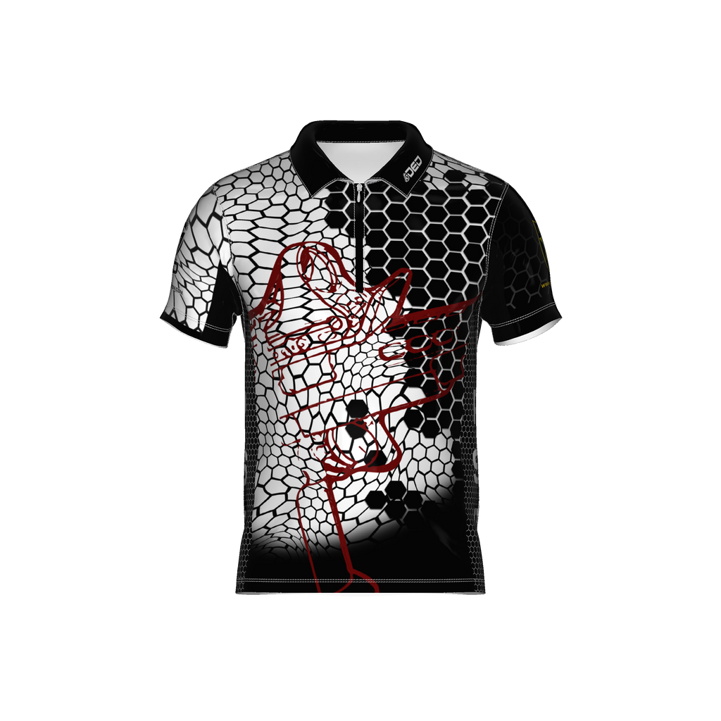DED Technical Shirt for Eemann Tech: Zeus Black and White Hex