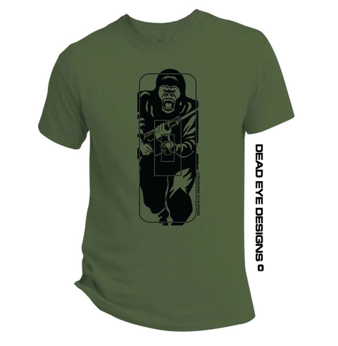 DED Custom "German Joerilla Target" Green Black T-Shirt